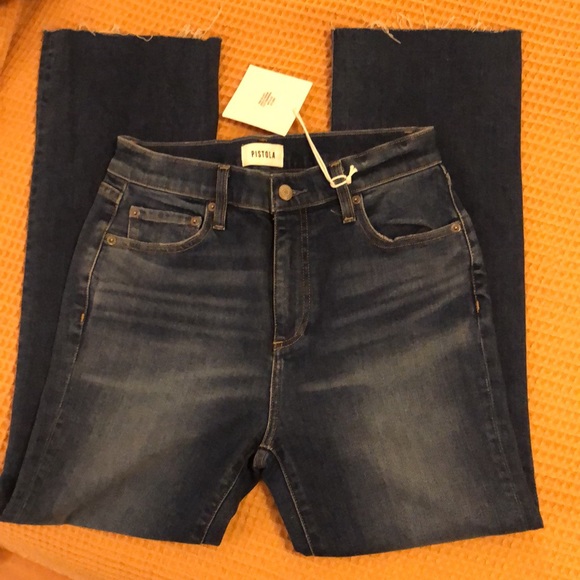 NWT Pistola Lennon High Rise Raw Hem Crop Bootcut Jeans - Picture 7 of 12